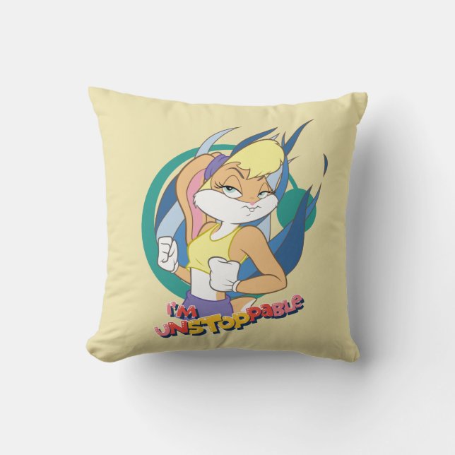 Coussin Lola Bunny "Je suis insurmontable" (Recto)