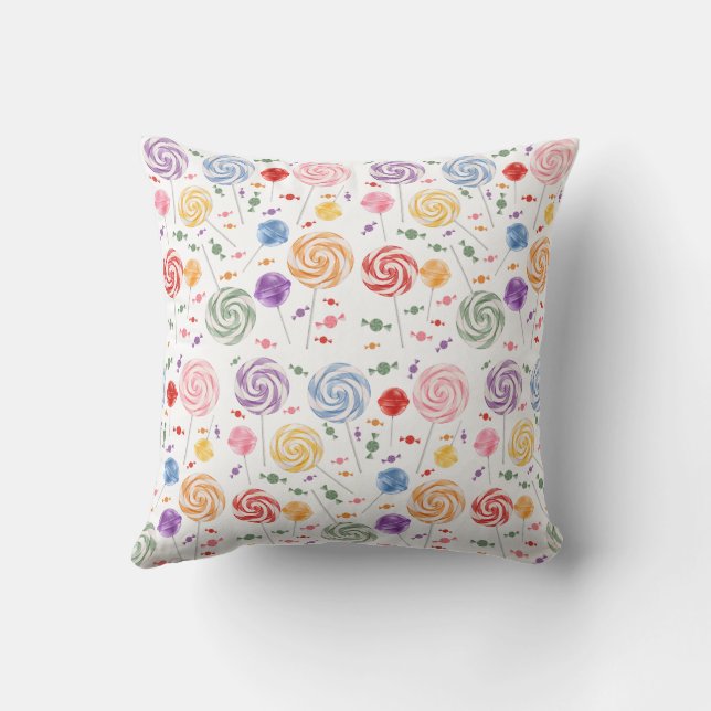Coussin Lollipop Motif coloré (Verso)