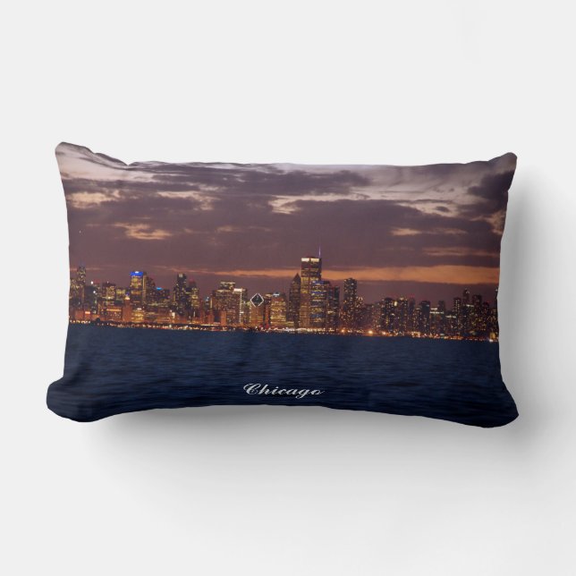 Coussin lombaire de Chicago Skyline (Recto)