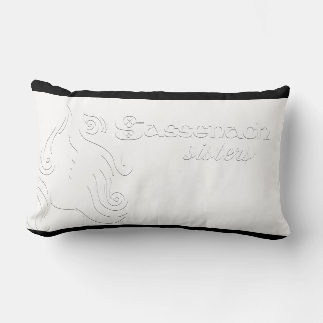 Coussin lombaire de logo de soeurs de Sassenach (Recto)