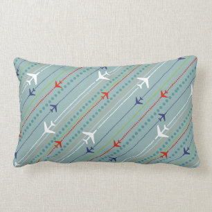 Coussin lombaire de rétro motif d'avion