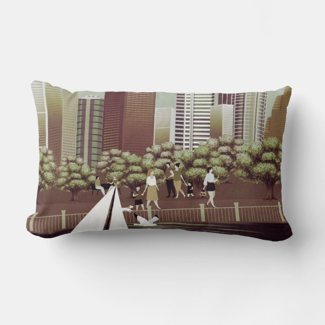 Coussin lombaire du paysage urbain (Recto)