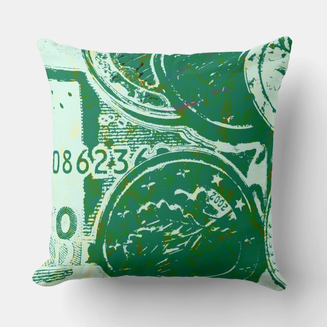 Coussin lombaire en argent vert (Recto)