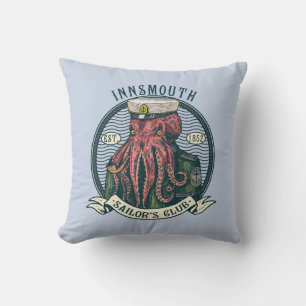 Coussin L'Ombre sur la voile de Lovecraft Innsmouth