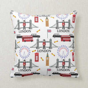 Coussin London England Queens Guard Motif anglais