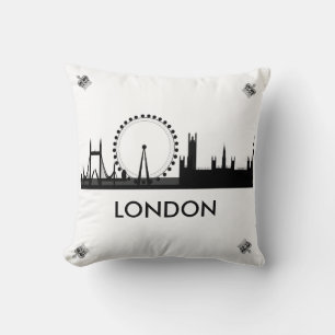 Coussin London Eye Skyline Royal Crown Jeu d'oreiller