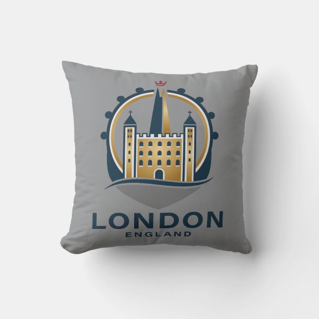 Coussin Londres Angleterre Grande-Bretagne (Recto)