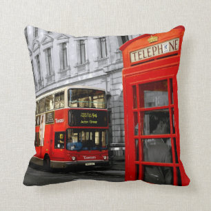 Coussin Londres avec un contact de couleur
