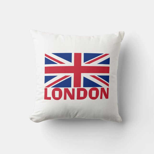 Coussin Londres en rouge (Recto)