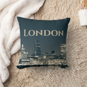 Coussin Londres Skyline Panorama Urbain Souvenir Cadeau
