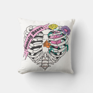 Coussin Lonely Heart Skeleton Anti Valentine