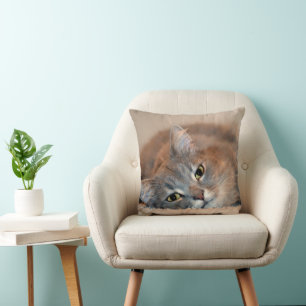 Coussin Long chapeau bleu russe par Shirley Taylor
