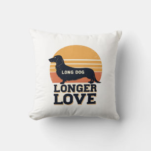 Coussin Long Chien Amour Plus Long Vintage Dachshund Couch