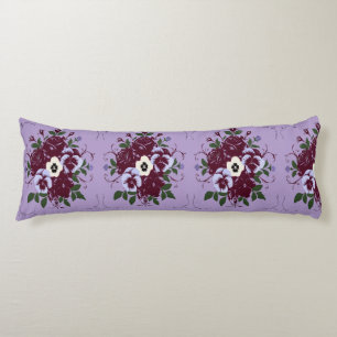 Coussin Long Décoratif Bouquet de Violettes