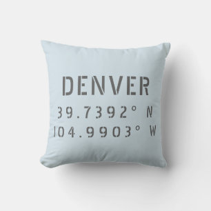 Coussin Longitude de la latitude de Denver