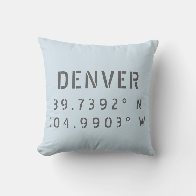 Coussin Longitude de la latitude de Denver (Recto)