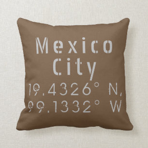 Coussin Longitude de la latitude de Mexico