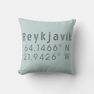 Coussin Longitude de la latitude de Reykjavík