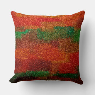 Coussin Look en cuir coloré