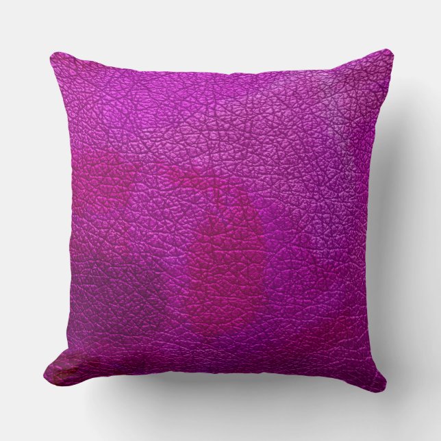 Coussin Look en cuir violet (Recto)