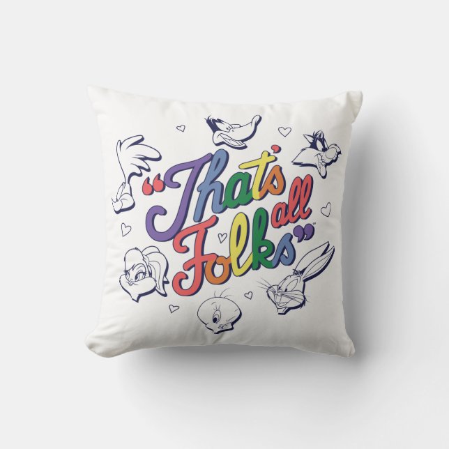 Coussin LOONEY TUNES™ - That's All Folks ! Pride Badge (Recto)