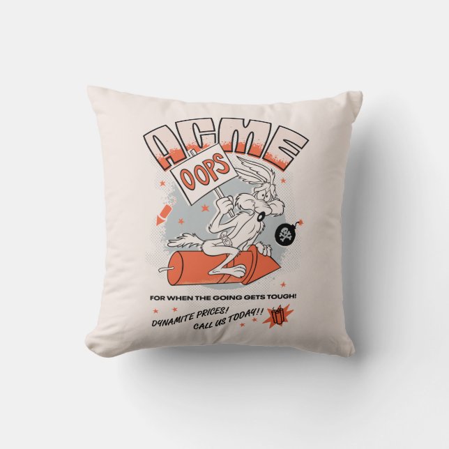Coussin LOONEY TUNES™ | WILE E. COYOTE™ ACME Dynamite (Recto)