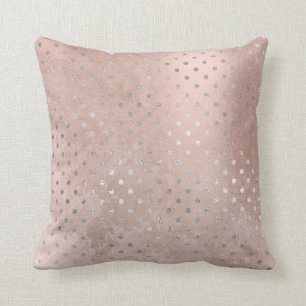 Coussin L'or de rose de rose rougissent les points sales