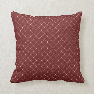 Coussin L'or de rose de rouge foncé de Bourgogne d'art