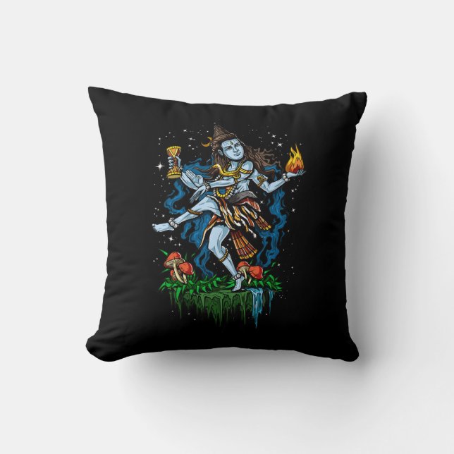 Coussin Lord Shiva Nataraja Danser le Dieu hindou (Recto)