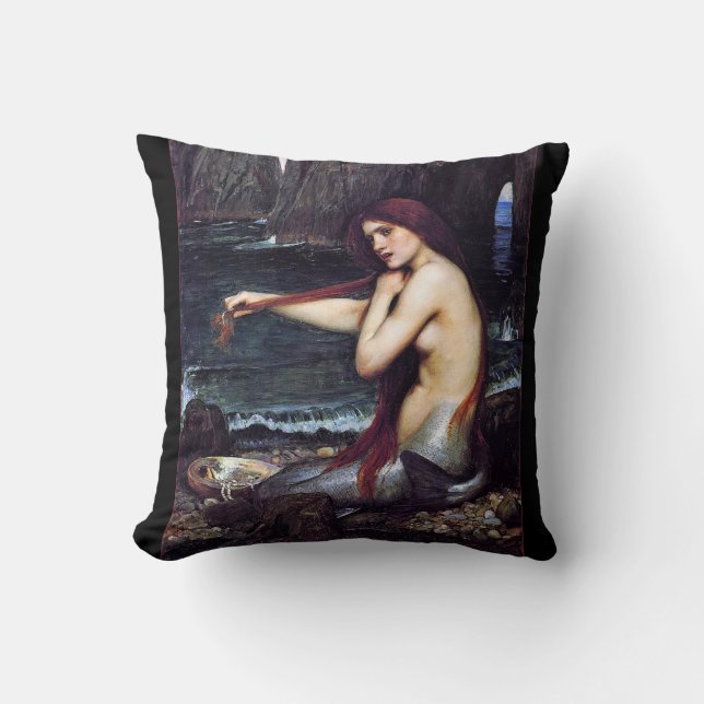 Coussin L'oreiller à lancer avant-rapide de sirène (Recto)