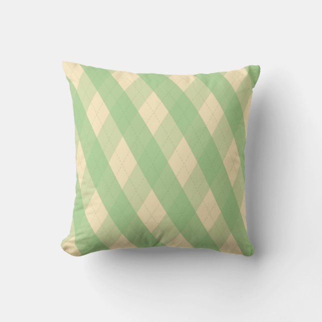 Coussin L'oreiller à lancer de la menthe moyenneClique (Recto)