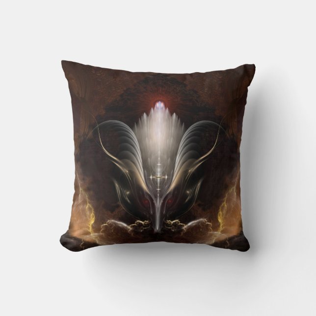Coussin L'oreiller à lancer de l'art fractal Renidron (Recto)