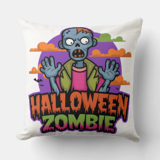 Coussin L'oreiller à lancer zombie d'Halloween étrange : E