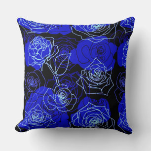 Coussin L'Oreiller Floral Rose bleu inaccessible