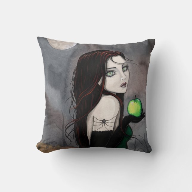 Coussin L'oreiller jeté d'art gothique La Veuve (Recto)