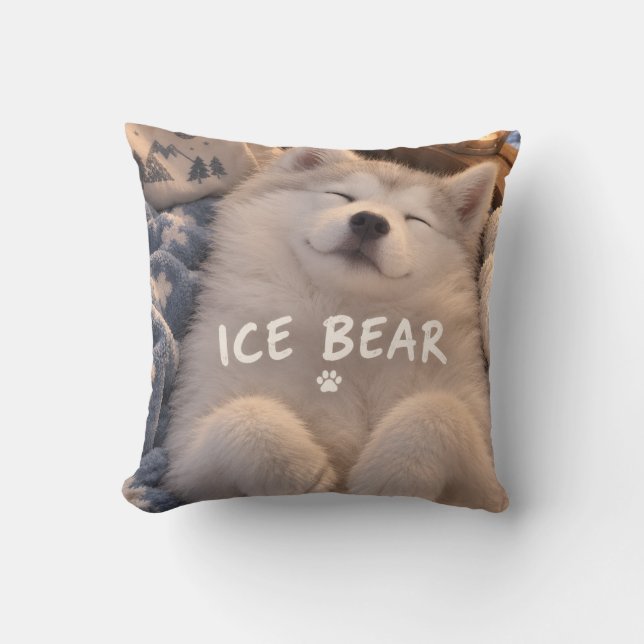 Coussin L'oreiller jeté de l'ours polaire (Recto)