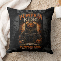 L'oreiller jeté du roi citrouille Halloween horreu