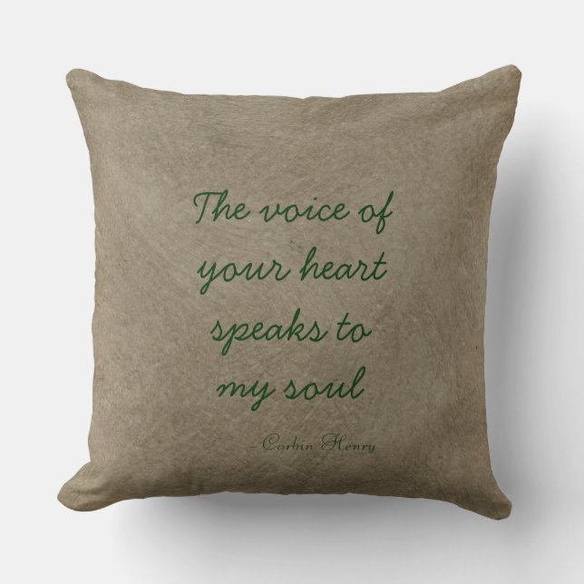 Coussin L'oreiller jeté La Voix De Votre Coeur (Recto)