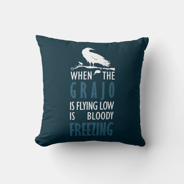 Coussin Lorsque le freux vole bas (Recto)