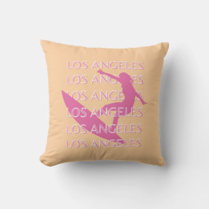 Coussin Los Angeles Travel Art, Californie, Amateurs de pl