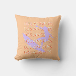 Coussin Los Angeles Travel Art, Californie, Travel Art