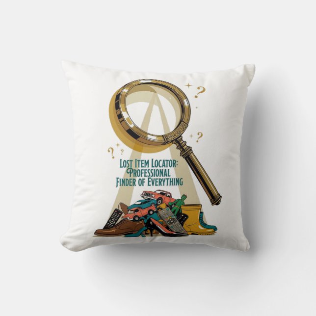 Coussin Lost Item Locator T Shirt, Professional Finder Mug (Recto)