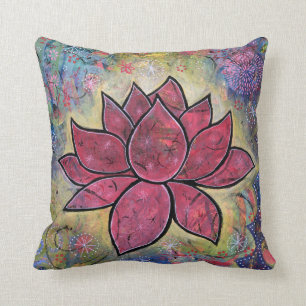 Coussin Lotus coloré et paisible