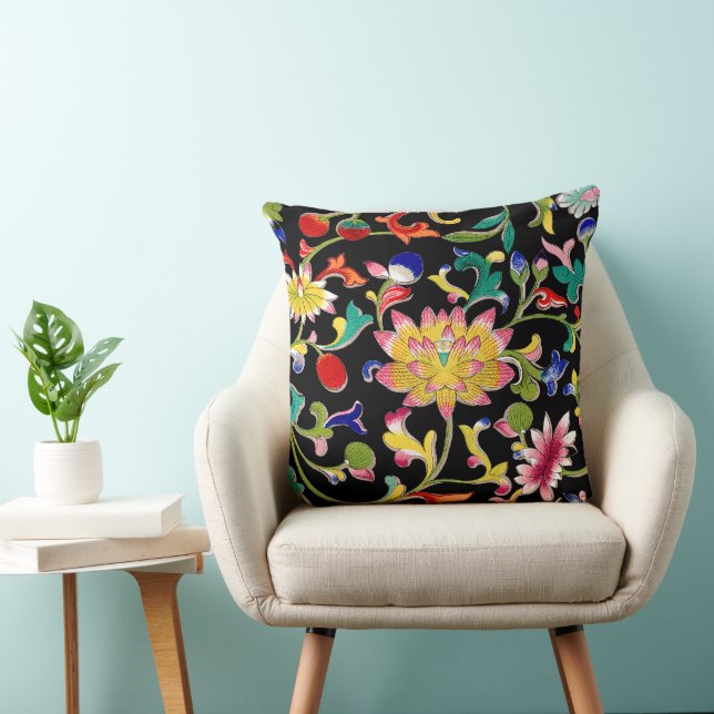 Coussin Lotus Fleurs et Vins (Chaise)