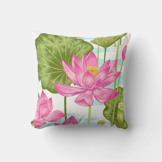 Coussin Lotus, rêverie (Recto)