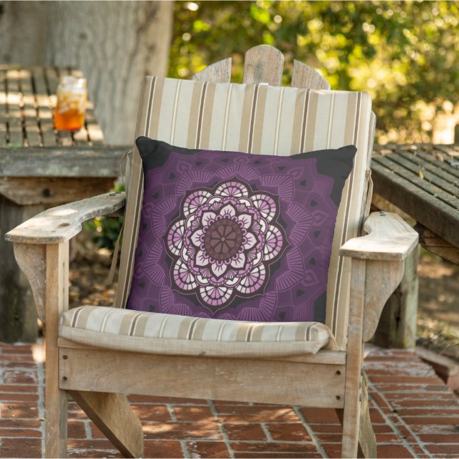 Coussin Lotus violet rouge (Chaise)