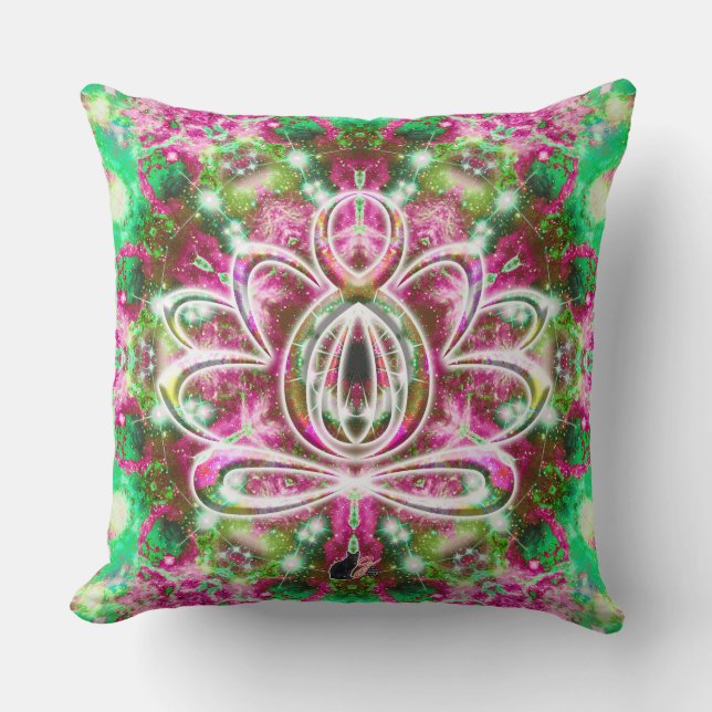 Coussin Lotus Zen Lumineux (Recto)