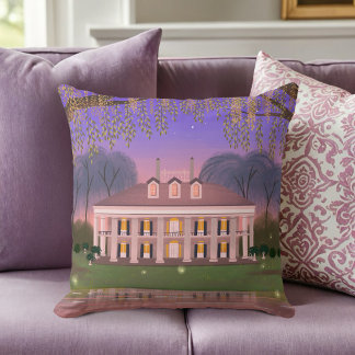 Coussin Louisiane Maison de Maisons du Sud Purple