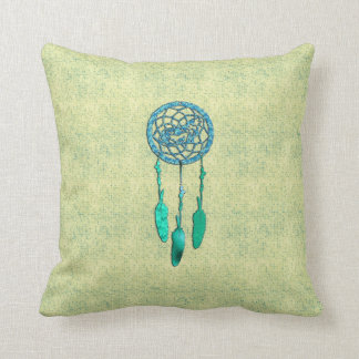 Coussin Loup à la mode Dreamcatcher de Natif américain