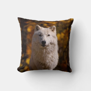 Coussin Loup arctique sur rocher